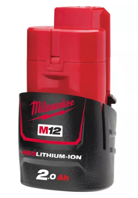 MILWAUKEE M12 B2 12 V AKKU M12 B2 2.0 AH RED LI-ION